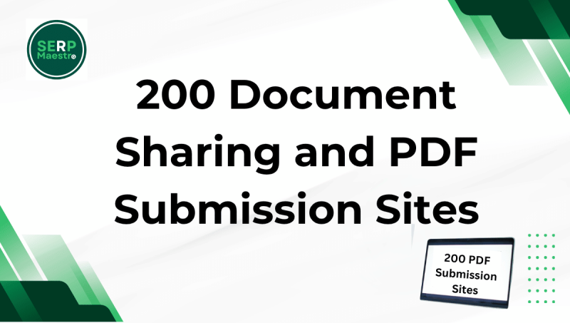 200 Document Sharing and PDF Submission Sites