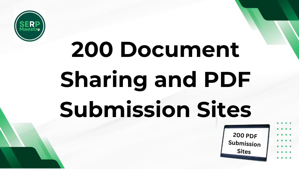 200 Document Sharing and PDF Submission Sites